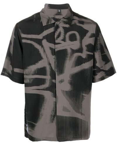 McQ Abstract-pattern Short-sleeve Shirt - Black