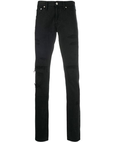 Visvim Distressed Slim-fit Jeans - Multicolour