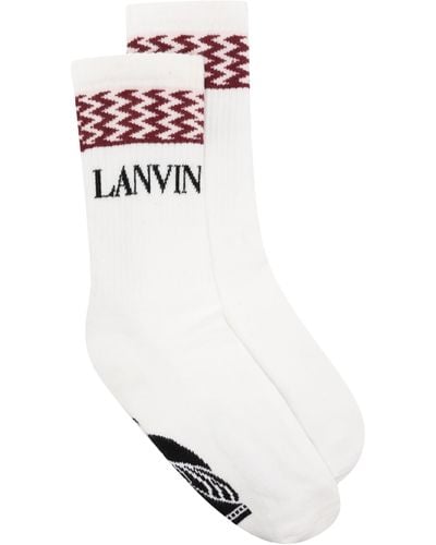 Lanvin Curb Logo Socks - White