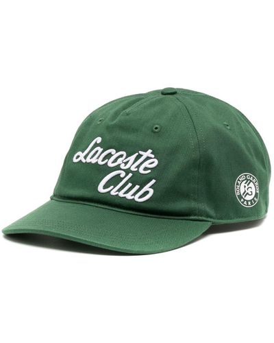 Lacoste Embroidered-logo Cotton Hat - Green
