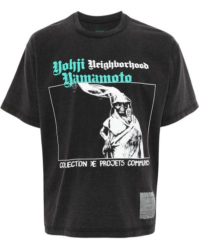 Yohji Yamamoto X Neighborhood Graphic-print Cotton T-shirt - Black