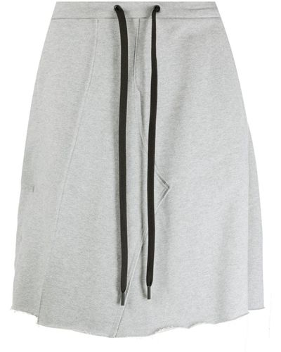 JORDANLUCA Logo-patch Cotton Track Shorts - Grey