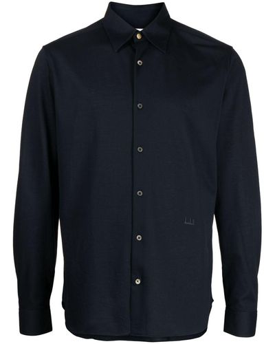 Dunhill Long-sleeved Cotton Shirt - Blue