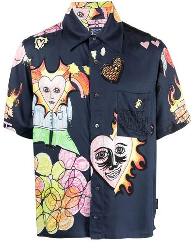 Rassvet (PACCBET) Tt Drawings Graphic-print Shirt - Blue