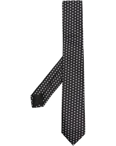 Givenchy Star-embroidered Silk Tie - Black