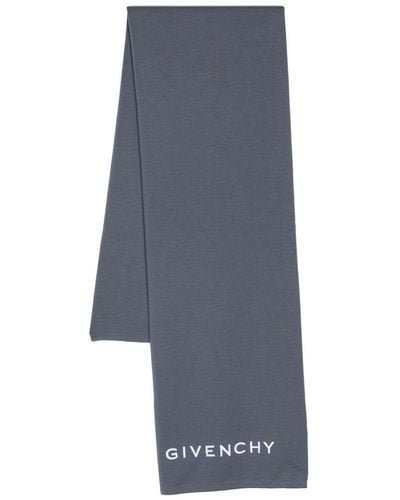 Givenchy Logo-embroidered Scarf - Gray
