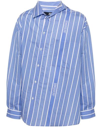 Jacquemus Logo-Striped Shirt - Blue