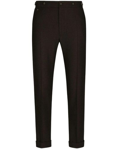 Dolce & Gabbana Pressed-crease Tailored Pants - Black