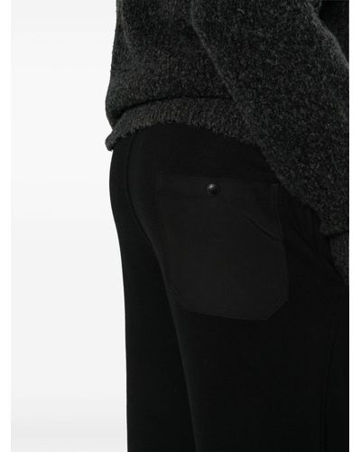 Junya Watanabe Drawstring-Waist Cotton Track Trousers - Black