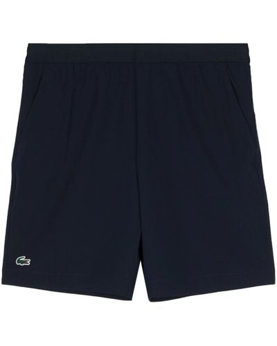 Lacoste Logo-Embroidered Track Shorts - Blue