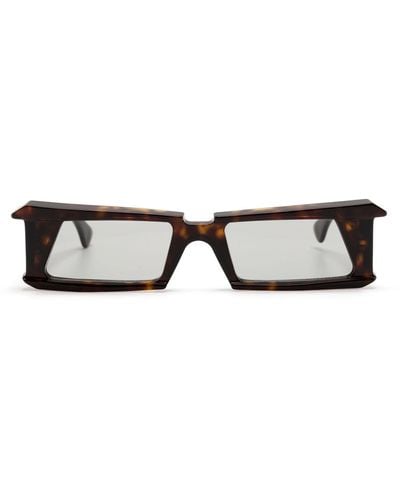 Kuboraum Tortoiseshell Sculpted-Frame Sunglasses - Multicolour
