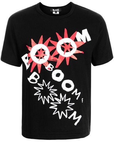 COMME DES GARÇON BLACK Boom Graphic-Print T-Shirt - Black