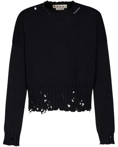 Marni Virgin Wool Sweater - Black