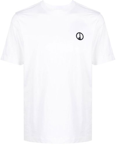 Dunhill Logo-embroidered Short-sleeved T-shirt - White