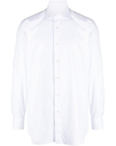 Brioni Long-sleeve Cotton Shirt - White