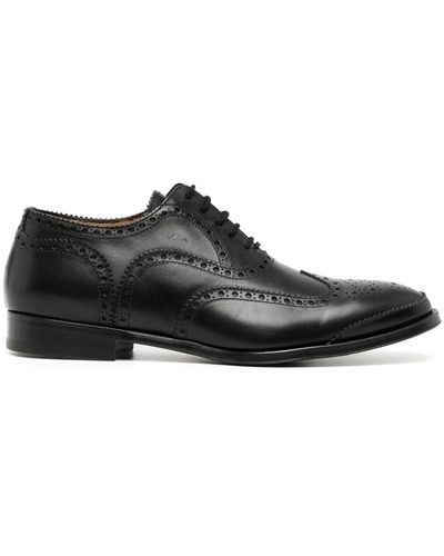 Alexander McQueen Lace-up Leather Brogues - Black