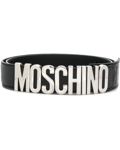 Moschino Logo-Embellished Belt - Black