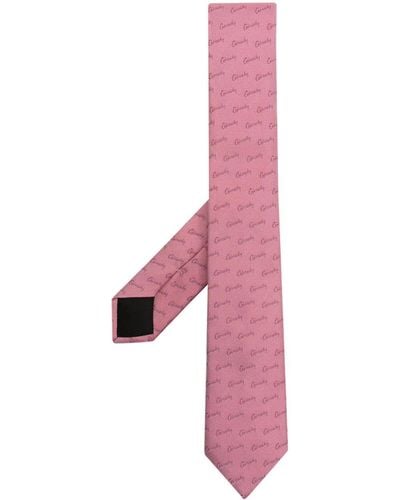 Givenchy Logo-print Silk Tie - Pink