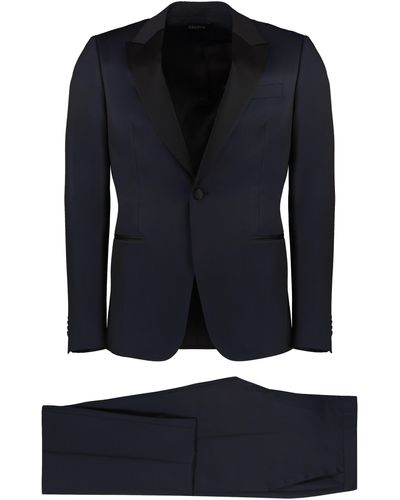 Zegna Wool-mohair Blend Two-pieces Suit - Blue
