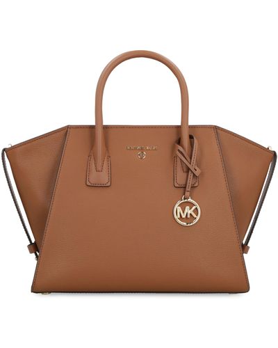 Michael Kors Avril Leather Handbag - Brown