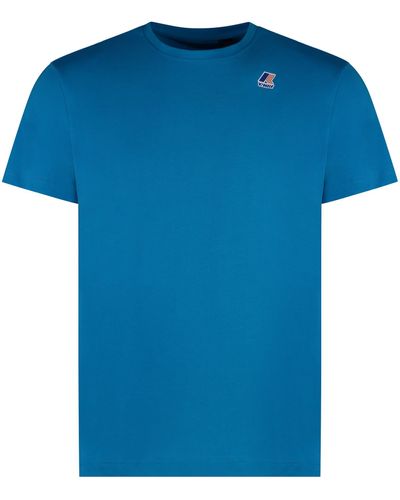 K-Way T-shirt girocollo Edouard in cotone - Blu