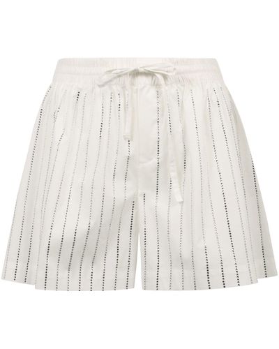 GIUSEPPE DI MORABITO Cotton Shorts - White