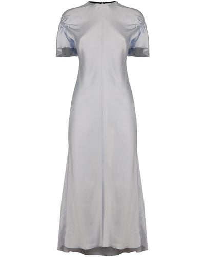 Victoria Beckham Satin Dress - Gray