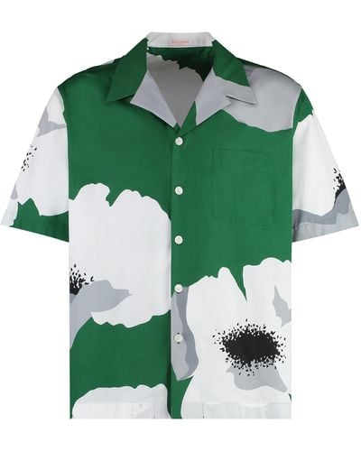 Valentino Printed Bowling Shirt - Green