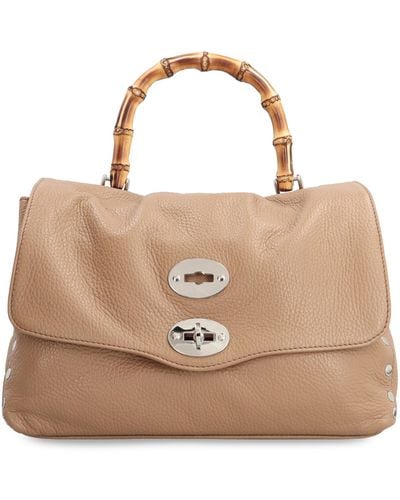 Zanellato Postina S Pebbled Leather Handbag - Brown