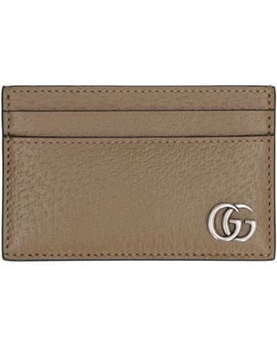 Gucci GG Marmont Leather Card Holder - Brown
