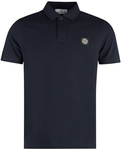 Stone Island Short Sleeve Cotton Polo Shirt - Black