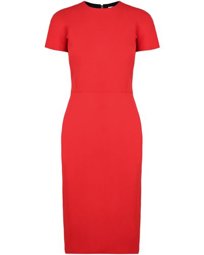 Victoria Beckham Sheath Dress - Red