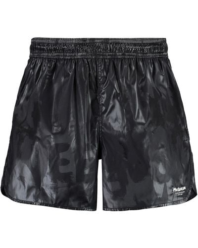 Alexander McQueen Shorts da mare in nylon - Nero
