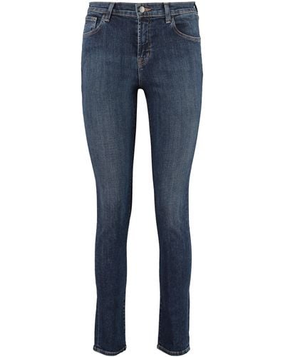 J Brand Mid-rise Skinny Fit Jeans - Blue