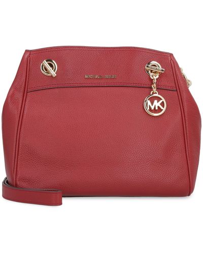 MICHAEL Michael Kors Jet Set Chain Leather Shoulder Bag - Red