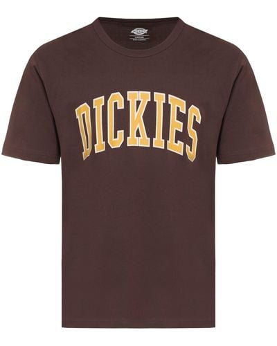 Dickies Aitkin Logo Cotton T-Shirt - Brown