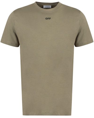 Off-White c/o Virgil Abloh T-shirt girocollo in cotone - Verde