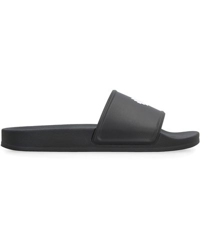 Marcelo Burlon County Of Milan County Cross Rubber Slides - Black