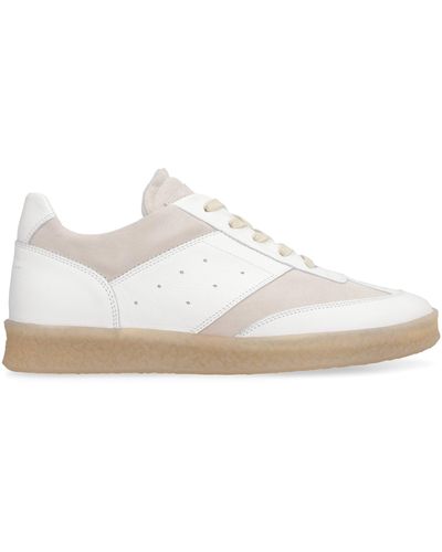 MM6 by Maison Martin Margiela Sneakers court in pelle bianca - Bianco