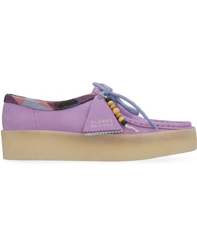 Clarks Wallabee Cup Suede Lace-up Shoes - Purple