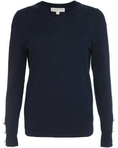Michael Kors Wool Crew-neck Sweater - Blue
