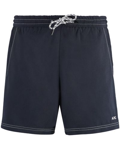 A.P.C. Shorts da mare Bobby in nylon - Blu