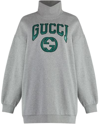 Gucci Jersey Sweatshirt With Embroidery - Gray