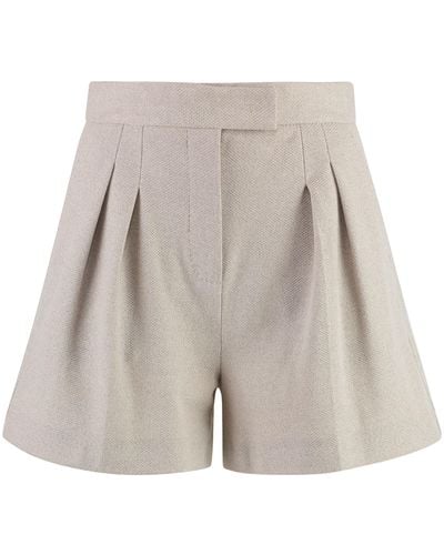 Max Mara Cotton Shorts - White