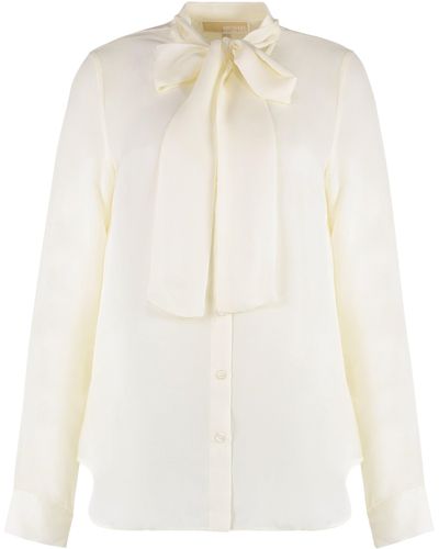 Michael Kors Pussy-bow Collar Blouse - White