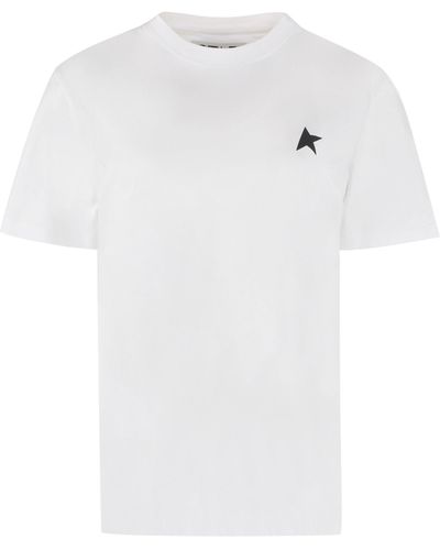 Golden Goose T-shirt in cotone con stampa - Bianco