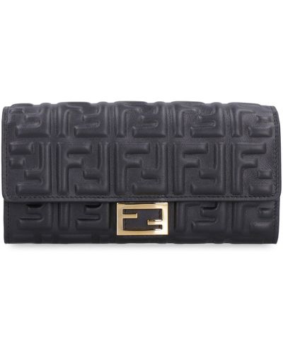 Fendi Wallet on chain Baguette in pelle - Nero