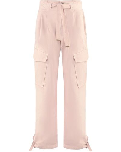Pinko Coperto Cotton Cargo-Trousers - Pink