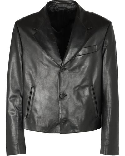 Ferragamo Leather Jacket - Black