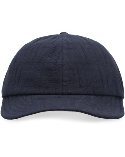 Fendi Cappello da baseball con logo all over - Blu